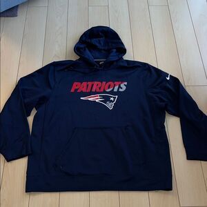 Nike New England Patriots NFL Therma Fit Hoodie hooded sweatshirt jacket XXL 2XL